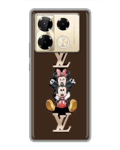 Чехол для Infinix Note 40 Pro с картинкой «LV и Микки Маус»
