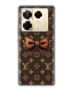 Чехол для Infinix Note 40 Pro с картинкой «LV с бантом»