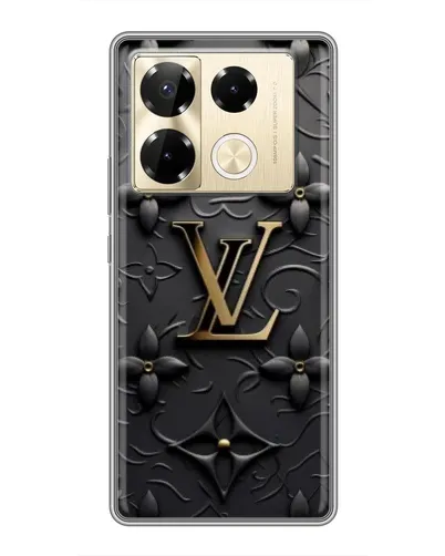 Чехол для Infinix Note 40 Pro с картинкой «Кожаная текстура LV»