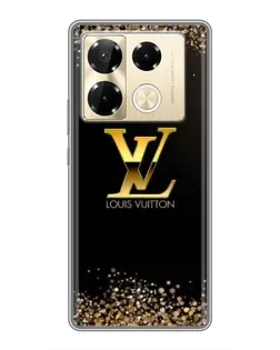 Чехол для Infinix Note 40 Pro с картинкой «LV — золотые искры»