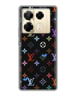 Чехол для Infinix Note 40 Pro с картинкой «Цветная монограмма LV»