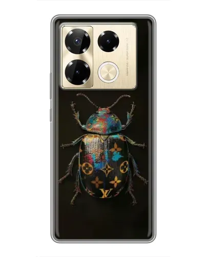 Чехол для Infinix Note 40 Pro с картинкой «LV — мраморный принт»