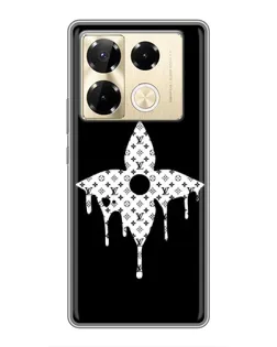 Чехол для Infinix Note 40 Pro с картинкой «Цветочная монограмма»