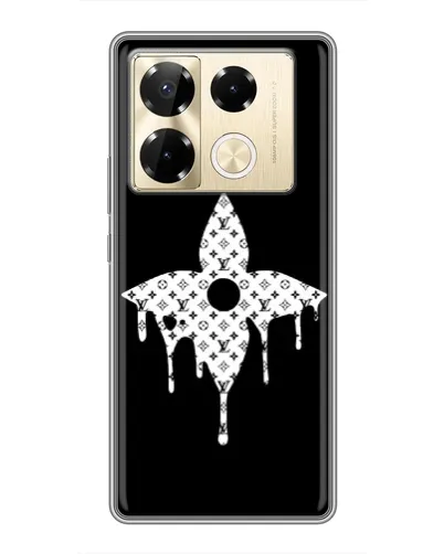 Чехол для Infinix Note 40 Pro с картинкой «Цветочная монограмма»
