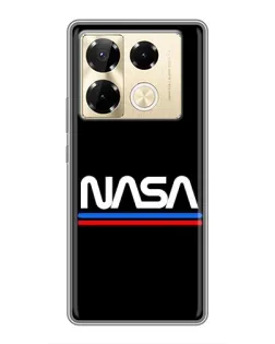 Чехол для Infinix Note 40 Pro с картинкой «NASA — классика Red Blue»