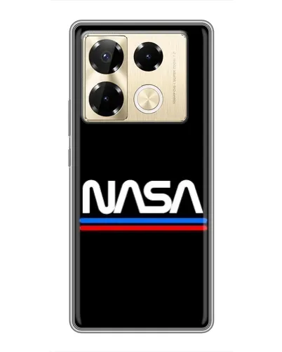 Чехол для Infinix Note 40 Pro с картинкой «NASA — классика Red Blue»
