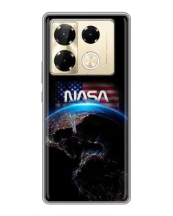 Чехол для Infinix Note 40 Pro с картинкой «Земля из космоса NASA»
