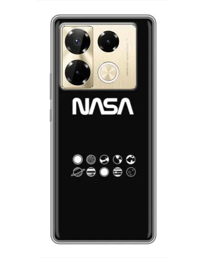 Чехол для Infinix Note 40 Pro с картинкой «NASA — технический принт»