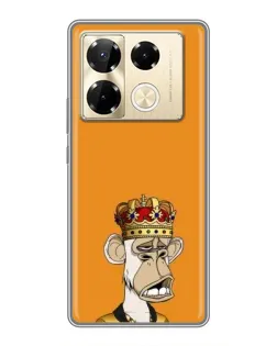Чехол для Infinix Note 40 Pro с картинкой «Золотая обезьяна Bored Ape»