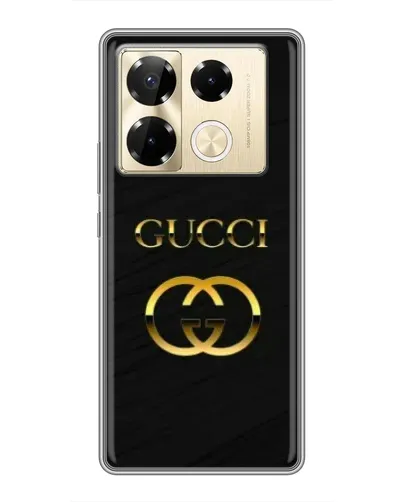 Чехол для Infinix Note 40 Pro с картинкой «Золотой логотип Gucci» Чехол для Infinix Note 40 Pro с картинкой «Золотой логотип Gucci»