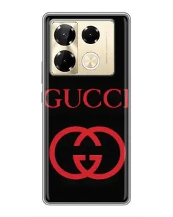 Чехол для Infinix Note 40 Pro с картинкой «Gucci — красный логотип»