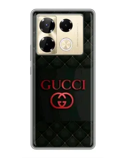 Чехол для Infinix Note 40 Pro с картинкой «Gucci — стеганый черный»