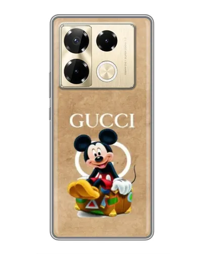 Чехол для Infinix Note 40 Pro с картинкой «Микки Маус Gucci — крафт» Чехол для Infinix Note 40 Pro с картинкой «Микки Маус Gucci — крафт»