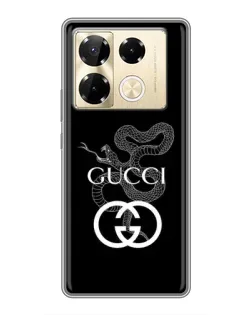 Чехол для Infinix Note 40 Pro с картинкой «Gucci — серебряная змея»