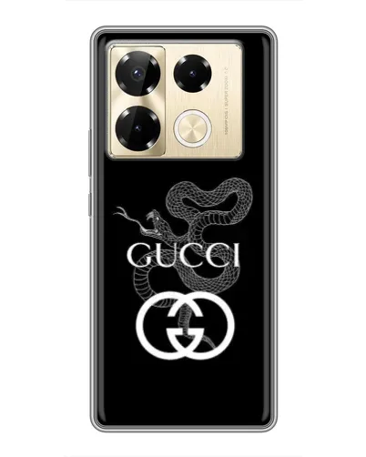 Чехол для Infinix Note 40 Pro с картинкой «Gucci — серебряная змея» Чехол для Infinix Note 40 Pro с картинкой «Gucci — серебряная змея»