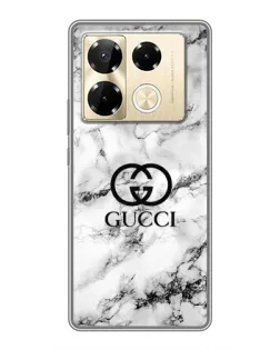 Чехол для Infinix Note 40 Pro с картинкой «Gucci — мраморный шик»