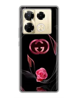 Чехол для Infinix Note 40 Pro с картинкой «Gucci — неоновая роза»