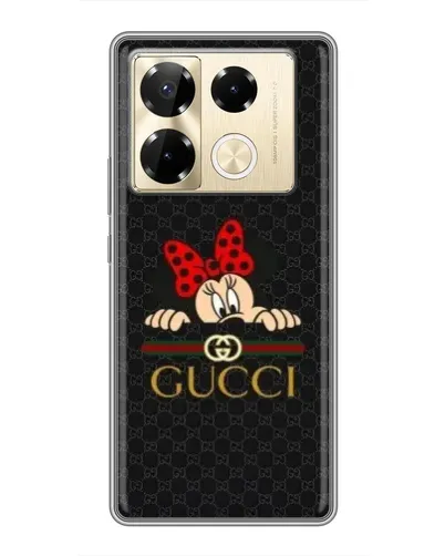 Чехол для Infinix Note 40 Pro с картинкой «Минни Маус Gucci — черный» Чехол для Infinix Note 40 Pro с картинкой «Минни Маус Gucci — черный»