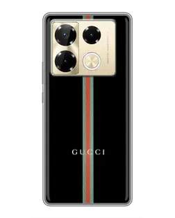 Чехол для Infinix Note 40 Pro с картинкой «Gucci — строгая линия»