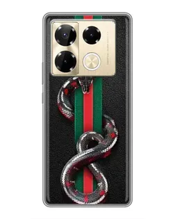 Чехол для Infinix Note 40 Pro с картинкой «Gucci — змея на полосе»
