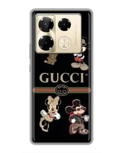 Чехол для Infinix Note 40 Pro с картинкой «Gucci — герои Disney и монограмма»