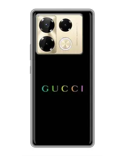 Чехол для Infinix Note 40 Pro с картинкой «Gucci — неоновый минимализм»