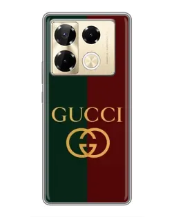 Чехол для Infinix Note 40 Pro с картинкой «Gucci — темно-зеленый градиент»