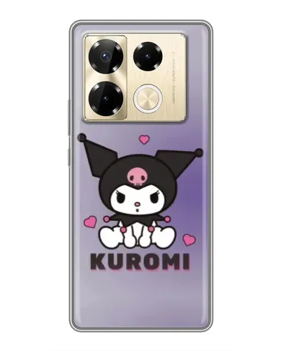 Чехол для Infinix Note 40 Pro с картинкой «Kuromi — фиолетовый арт»
