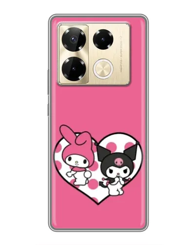 Чехол для Infinix Note 40 Pro с картинкой «Kuromi и My Melody»