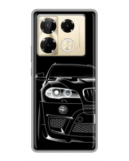 Чехол для Infinix Note 40 Pro с картинкой «Темный силуэт BMW»