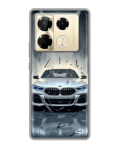 Чехол для Infinix Note 40 Pro с картинкой «BMW в свете фар»