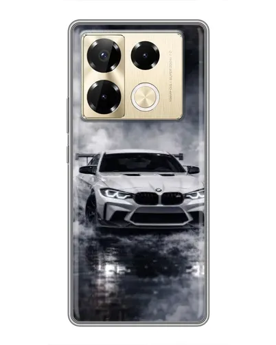 Чехол для Infinix Note 40 Pro с картинкой «BMW сквозь туман»