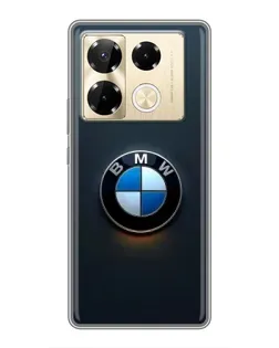 Чехол для Infinix Note 40 Pro с картинкой «Логотип BMW — минимализм»