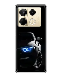 Чехол для Infinix Note 40 Pro с картинкой «BMW — ночной взгляд» Чехол для Infinix Note 40 Pro с картинкой «BMW — ночной взгляд»