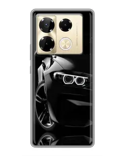 Чехол для Infinix Note 40 Pro с картинкой «Черная BMW — профиль» Чехол для Infinix Note 40 Pro с картинкой «Черная BMW — профиль»