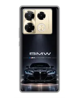 Чехол для Infinix Note 40 Pro с картинкой «BMW сквозь ночной город» Чехол для Infinix Note 40 Pro с картинкой «BMW сквозь ночной город»