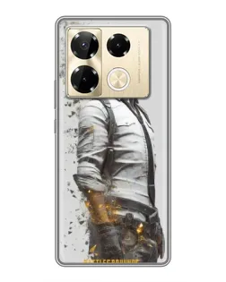 Чехол для Infinix Note 40 Pro с картинкой «PUBG — боец в пыли»