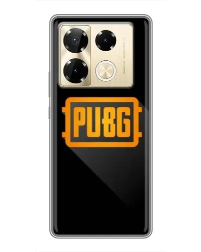 Чехол для Infinix Note 40 Pro с картинкой «PUBG — рамка лого»