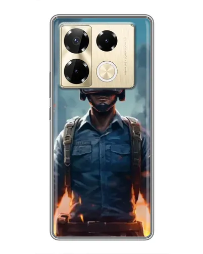Чехол для Infinix Note 40 Pro с картинкой «PUBG — реалистичный герой»