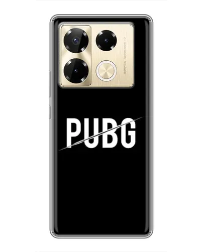 Чехол для Infinix Note 40 Pro с картинкой «PUBG — белый логотип»
