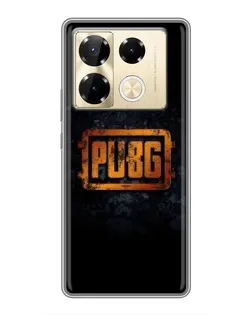 Чехол для Infinix Note 40 Pro с картинкой «PUBG — золотой логотип»