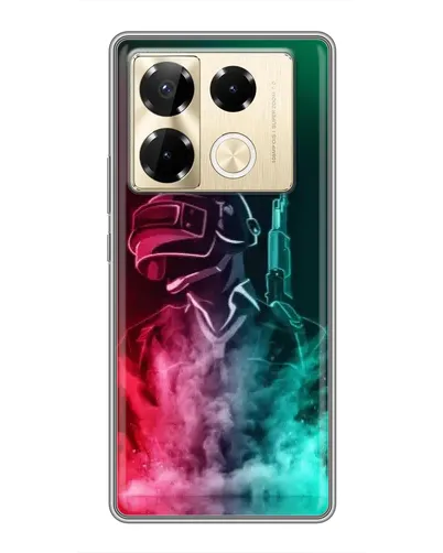 Чехол для Infinix Note 40 Pro с картинкой «PUBG — огненный воин»
