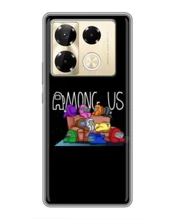 Чехол для Infinix Note 40 Pro с картинкой «Логотип Among Us»