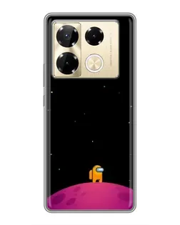 Чехол для Infinix Note 40 Pro с картинкой «Одинокий герой на планете»