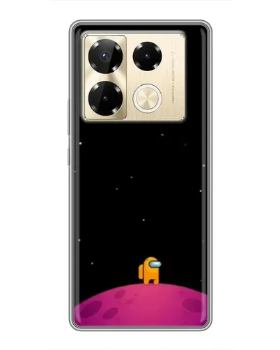 Чехол для Infinix Note 40 Pro с картинкой «Одинокий герой на планете»