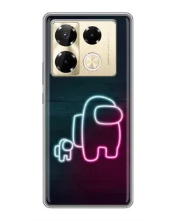 Чехол для Infinix Note 40 Pro с картинкой «Among Us неон-арт»