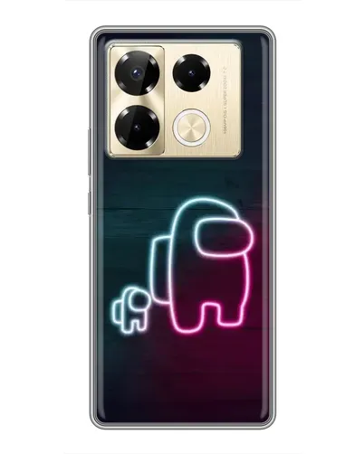 Чехол для Infinix Note 40 Pro с картинкой «Among Us неон-арт»