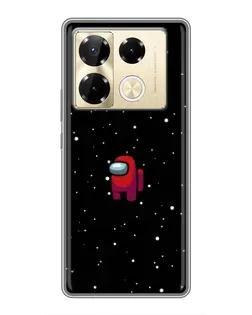 Чехол для Infinix Note 40 Pro с картинкой «Красный Among Us»