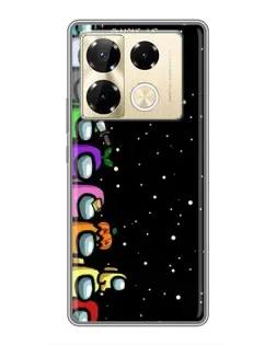 Чехол для Infinix Note 40 Pro с картинкой «Команда Among Us»
