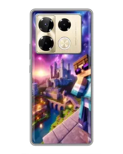 Чехол для Infinix Note 40 Pro с картинкой «Стив и космос»